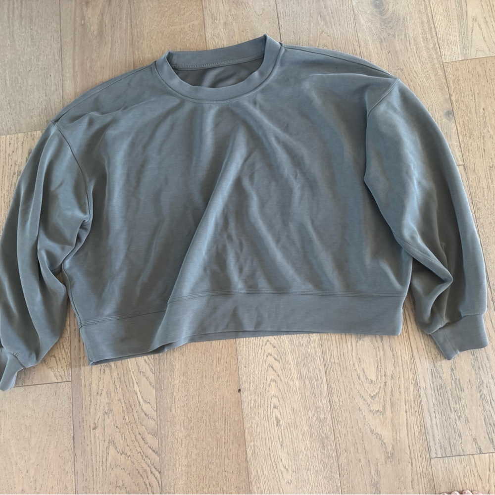 Lululemon Green Pullover Sweatshirt Women's Crew Neck Long Sleeve